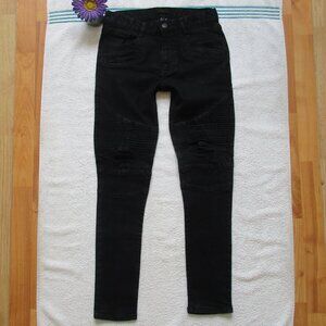 FOREVER 21 Jeans Men's Denim Black Skinny Motto Denim